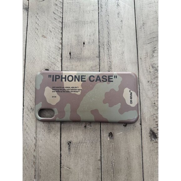 OFF-WHITE Quote iPhone X Case SS19 Camo / Black - Picture 4 of 7